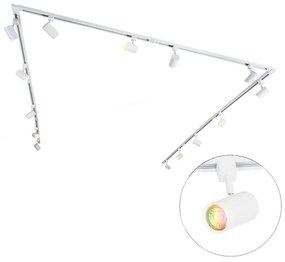 Okos 1 fázisú sínrendszer 14 spotlámpával fehér, WiFi-vel, GU10 - Jeana