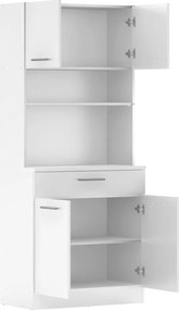 Négyajtós szekrény, fehér, DOMIS NEW