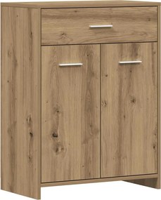 vidaXL kézműves tölgy színű szerelt fa mosdószekrény 60 x 33 x 80 cm