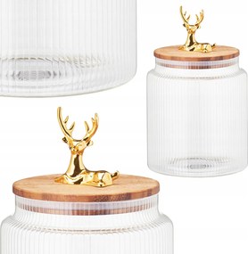 Befőttes Üveg Karácsonyi Dísz Mézeskalács Keksz 1,1 L Fedővel