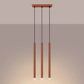 Sollux SL.1526 - Csillár zsinóron PASTELO 3xG9/8W/230V piros