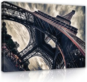 Vászonkép 80x60 Eiffel-torony Párizs Franciaország építészet fém szerkezet