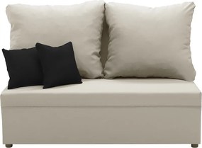 TOMI2 Kétszemélyes kinyitható kanapé Krém