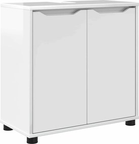 vidaXL Fürdőszoba mosdószekrény Magas Fényű Fehér 60 x 30 x 60 cm