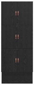 tárolós ágykeret fekete tölgy 80x200 cm