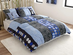 Pamut ágyneműhuzat CIRCLES BLUE, kék Ágyneműhuzat mérete: 70 x 90 cm | 140 x 200 cm