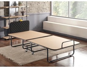 Összecsukható fém egyszemélyes ágy matraccal HERON 90x204 cm fehér