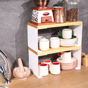 Shelves - 2 Konyhai tároló 30x14x14 Fehér N