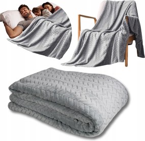 Polár takaró 160x200 Szürke Ágytakaró Pléd Ágyhoz Kanapé Puha