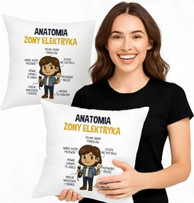 A villanyszerelő feleség anatómiája ajándék párna villanyszerelő feleségének