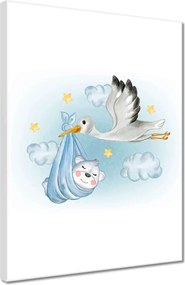 Vászonkép 30x40 A gólya és a mackó Csizma hozza