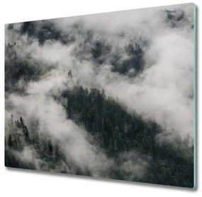 Üveg vágódeszka Köd az erdőben 60x52 cm