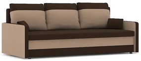 MILTON kanapéágy, normál szövet, hab töltőanyag, szín - barna / cappuccino