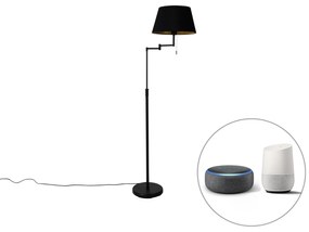 Okos állólámpa fekete fekete árnyékolóval, beleértve a Wifi A60-at - Ladas Deluxe