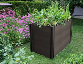 Emelt virágágyás G21 Crop 143 x 68 x 80, WPC, Eben, 80 cm