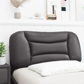 szürke műbőr fejtámla párna 80 cm