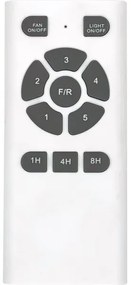 ZEVENTI - LIONI mennyezeti ventilátor Wi-Fi Tuya króm/tölgy + távirányító