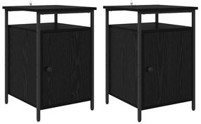 vidaXL Éjjeliszekrény 2 pcs Musta tammi 40 x 42 x 60 cm Faanyag