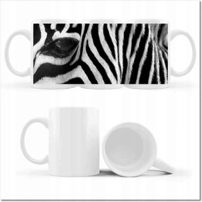 Fényképes bögre Fekete-fehér csíkos Zebra