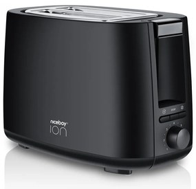 Niceboy ION Cruncher C1 - Kenyérpirító két lyukkal és pörkölővel 750W/230V fekete