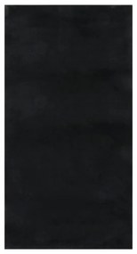 Fekete csúszásmentes rövid szálú mosható szőnyeg 80 x 150 cm