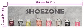 mosható shoezone feliratos bársony konyhaszőnyeg 45x150 cm
