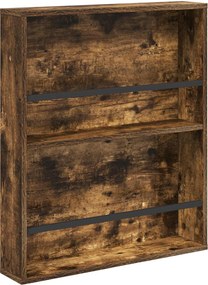 vidaXL Magazin állvány polcokkal Füstölt tölgy 60 x 12 x 70 cm Faanyag