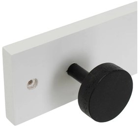 Fekete-fehér borovi fenyő fali fogas 40 cm Anillos – Casa Selección