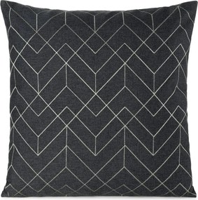 Dekoratív párnahuzat Mila 45x45 acél a'la len arany geometrikus hímzés