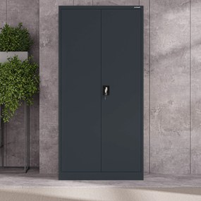 Fém iratszekrény JAN, 900 x 1850 x 400 mm, antracit