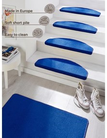 Fancy 15 db-os kék lépcsőszőnyeg szett, 23 x 65 cm - Hanse Home