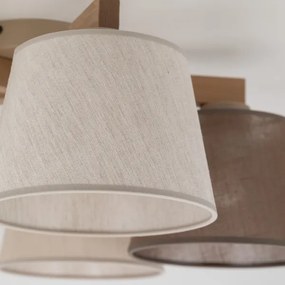 Brilagi - LATTE SABIA felületre szerelhető mennyezeti csillár 5xE27/15W/230V fenyő/mix