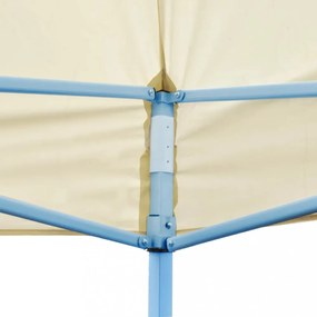 krémszínű összecsukható pavilon 3 x 6 m