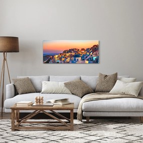 Kép - Santorini alkonyatkor (120x50 cm)