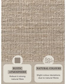 Krémszínű juta kerek szőnyeg ø 160 cm Bouclé Jaipur – Hanse Home