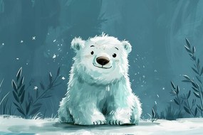 Canvas Vászonkép Kis Jegesmedve Mackó 60x40