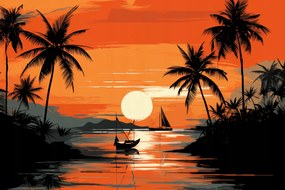 Poszter 30x20cm Trópusi nyugalom