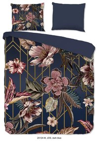 Sötétkék kétszemélyes-hosszabbított mikroszálas ágyneműhuzat 200x220 cm Jos – Good Morning