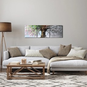 Kép - Négy évszak fája (órával) (90x30 cm)
