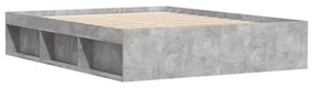 betonszürke ágykeret 140 x 200 cm