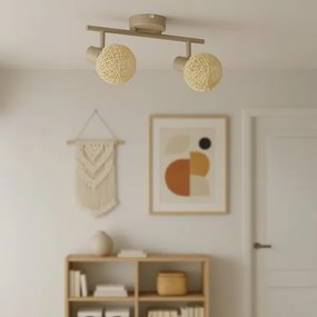 Spotlámpa DEX 2xE14/10W/230V bézs/krém