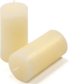 Rusztikus gyertya készlet 10 cm Ø 5 cm 8 db krém