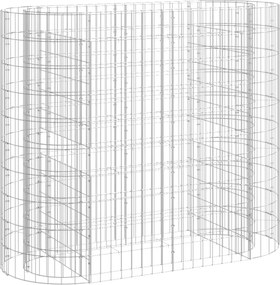 vidaXL horganyzott vas gabion magaságyás 120x50x100 cm
