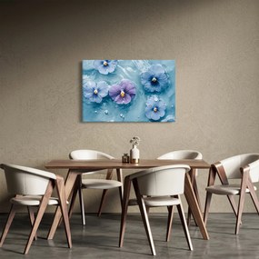 Kép - Ibolyák a vízben (90x60 cm)