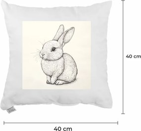 EMI Bunny Sketch díszpárna 40x40 cm