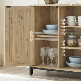 Komód TAYLOR ARTISAN nyitott polcokkal, 100x70cm