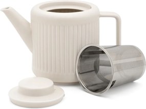 Fehér porcelán teáskanna szűrővel 1,2 l Skagen – Bredemeijer