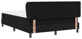 Boxspring Ágy Matrac Készlettel Fekete 140x190 cm Szövet