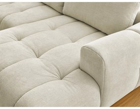 Bézs kinyitható-tárolóhelyes sarokkanapé (bal oldali-U alakú) Fuji – Bobochic Paris