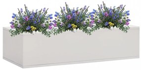 Világosszürke acél irodai virágláda 90 x 40 x 23 cm